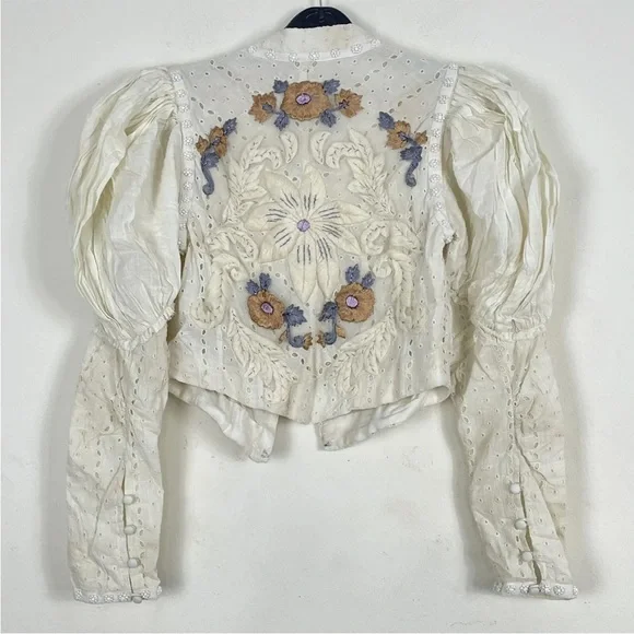 Free People Romantic Revival Lightweight Fitted Jacket XS Ivory BNWT £448. - Picture 6 of 9